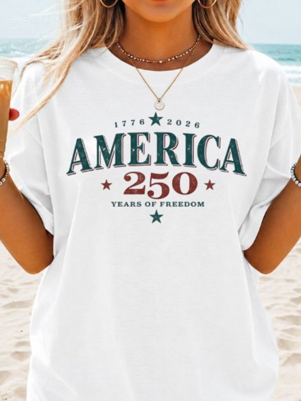 NEW Retro America 250th Anniversary TShirt USA July 4th Graphic Tee